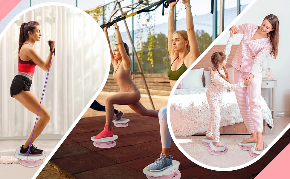 Taillentwister, TIZYFF Sportgeräte zuhause Twist-Waist Disc Board Balancer Geräuschloses Board für Taille, Arme, Beine, Hüften-Übungen, Fitness Indoor/Outdoor.… - Image 4